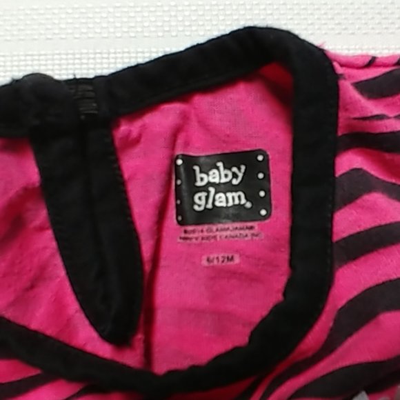 Baby Glam Ruffle Polka Dot Onesie Bodysuit Dress - Picture 7 of 10